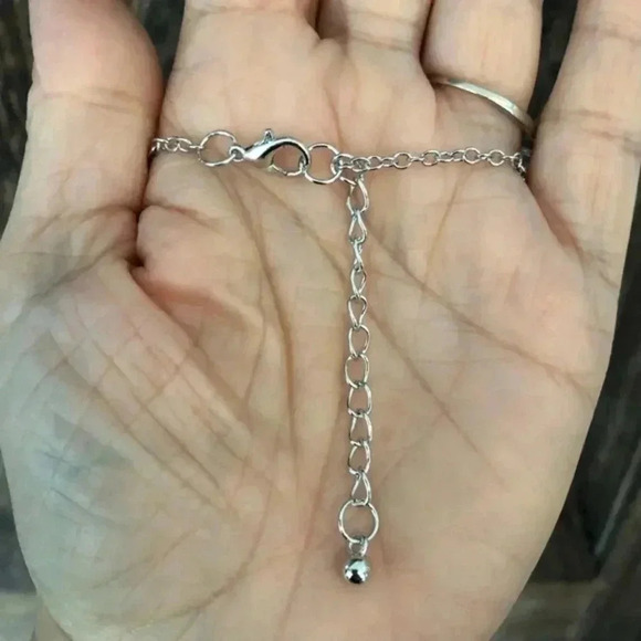 Red Enamel Silver Heart Wings Goth Vampire Devil Necklace NWT - Picture 3 of 3